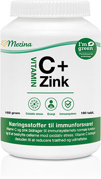 Mezina Vitamin C + Zink - 180 Tabletter