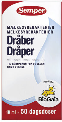 Semper Biogaia Dråper Med Melkesyrebakterier - 10 ml