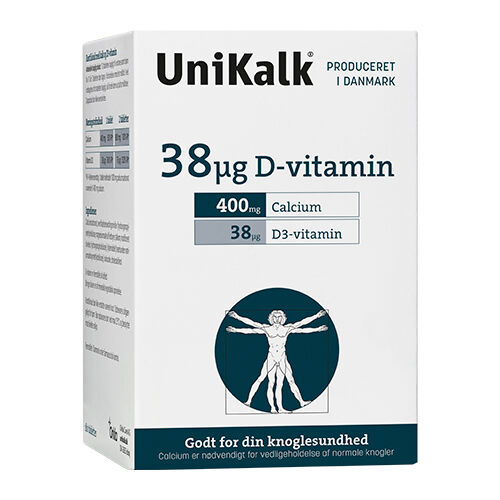 Unikalk 38μg Dvitamin - 180 Tabletter