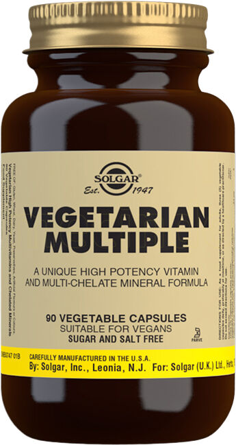 Solgar Multivitamin og Mineraler Vegetarisk - 90 Kapsler