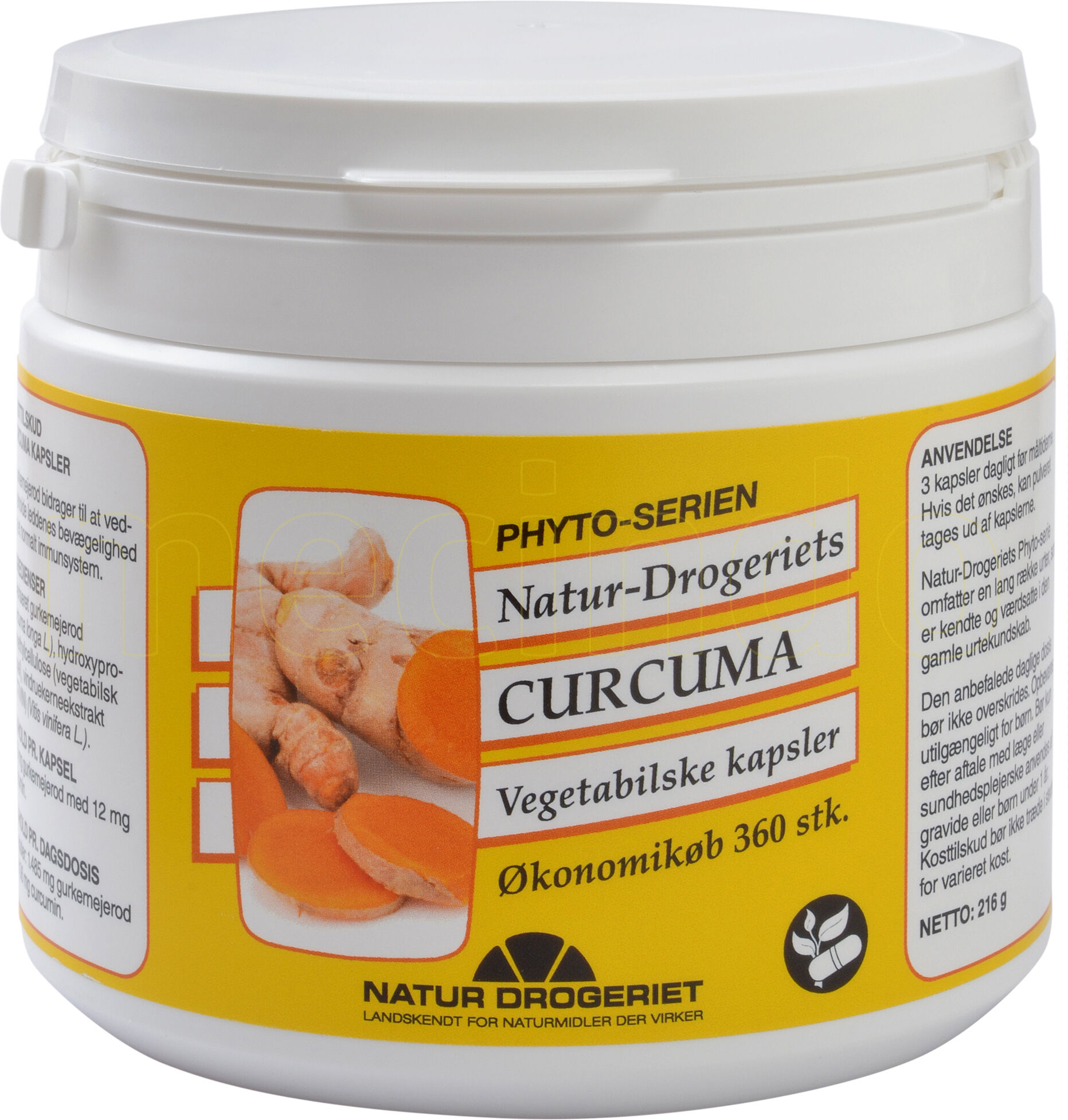 Natur Drogeriet Natur-Drogeriet Curcuma M. Gurkemeje - 360 Kapsler