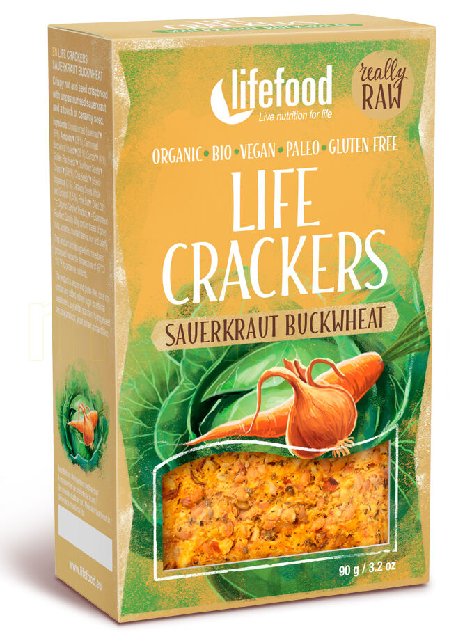 AbsorBurn Life Crackers M. Surkål & Bokhvete Raw Ø - 90 g