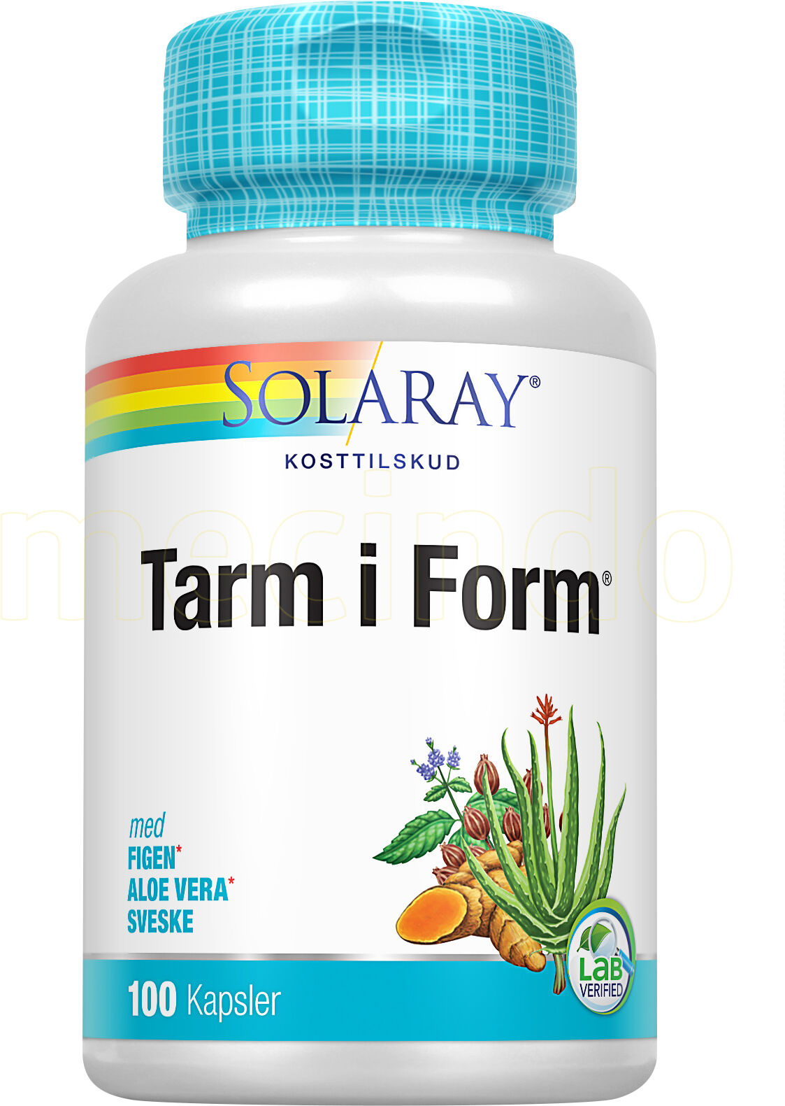 Solaray Naturlig Tarm i Form - 100 Kapsler