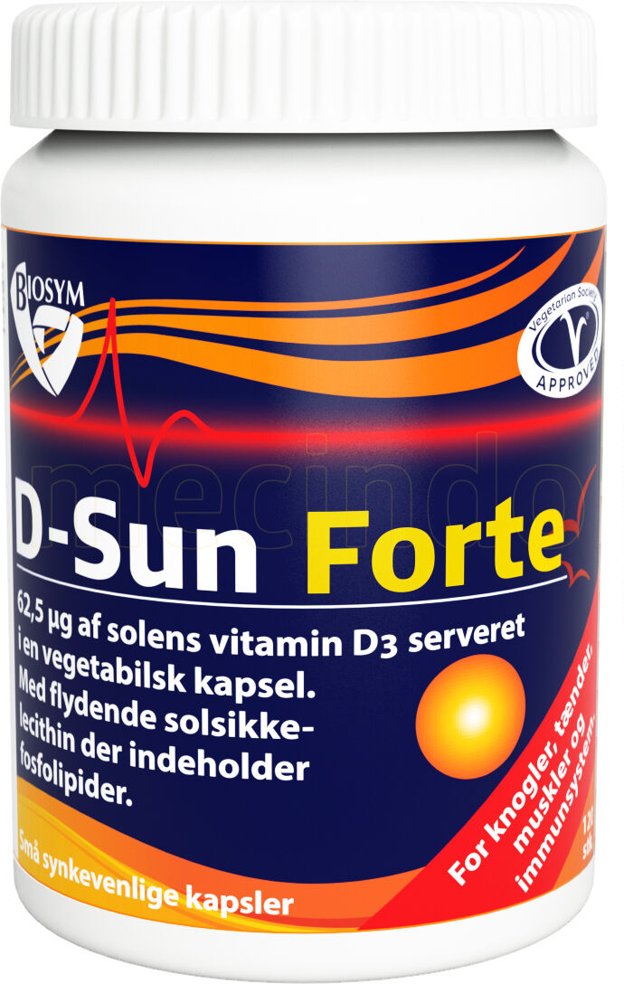 Biosym D-Sun Forte D-vitamin 62,5 mcg - 62.5 mcg - 120 Kapsler