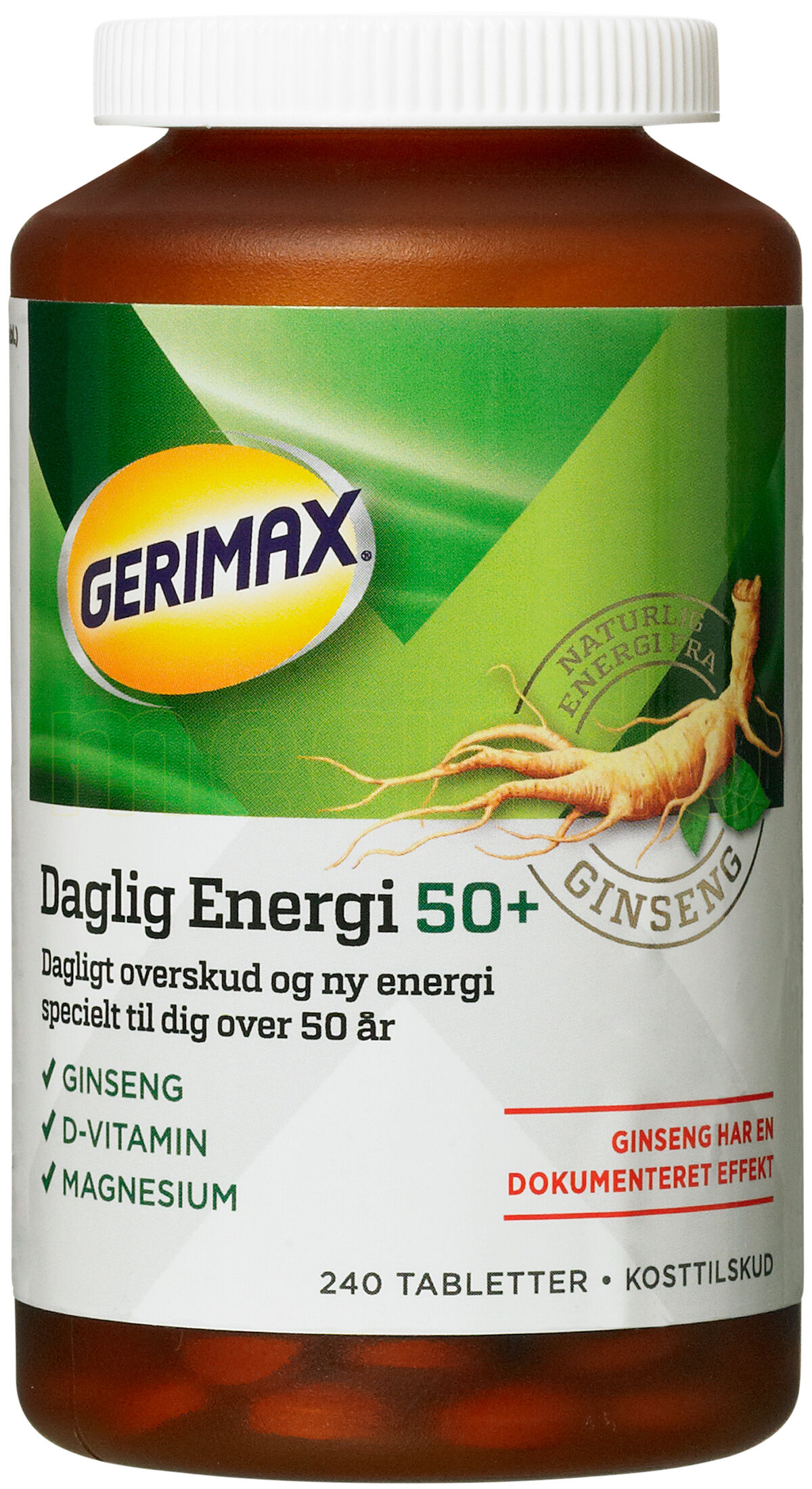 Gerimax Grønn Daglig Energi 50+ - 240 Tabletter