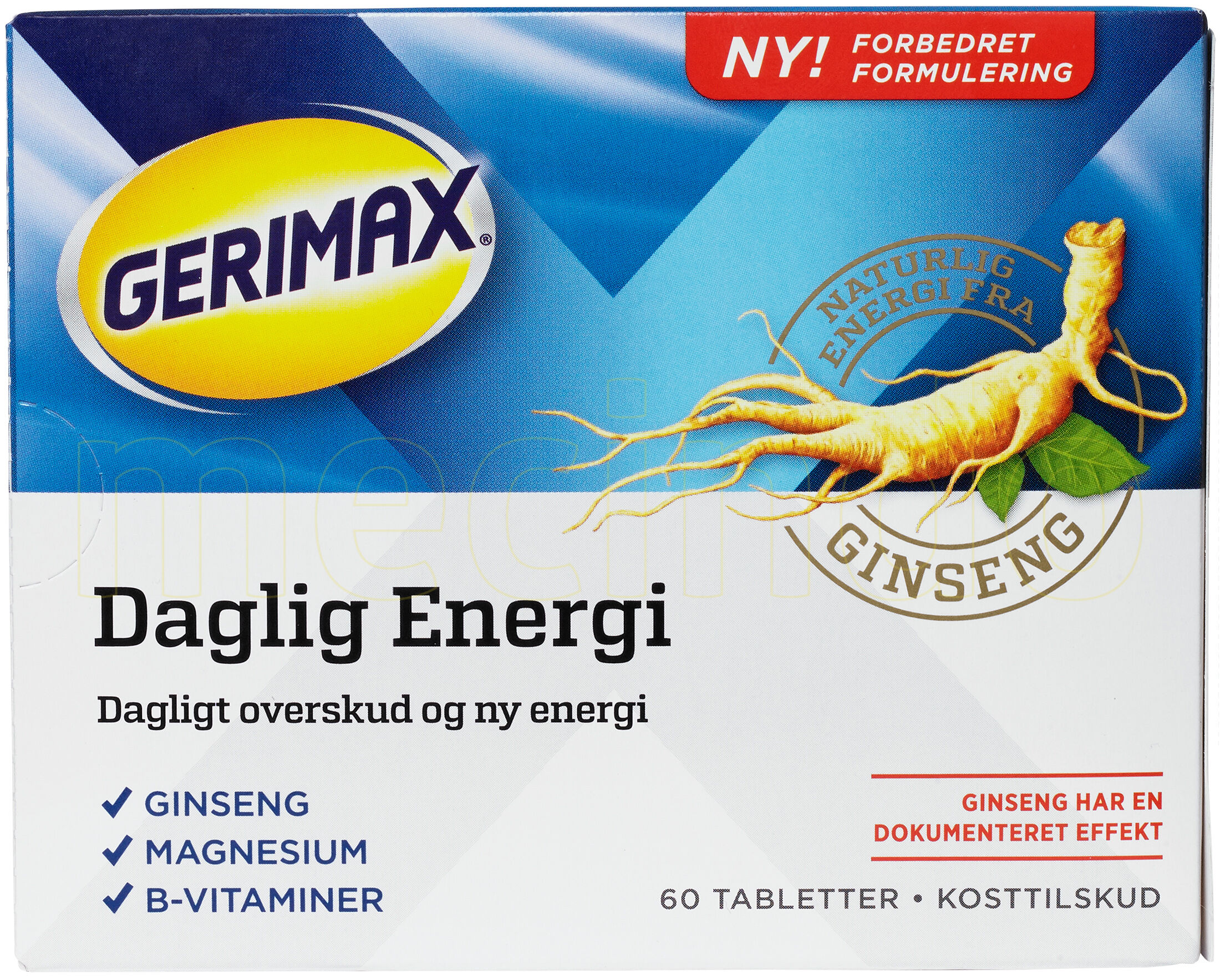 Gerimax Naturlig Gerimax Daglig energi - 60 Tabletter