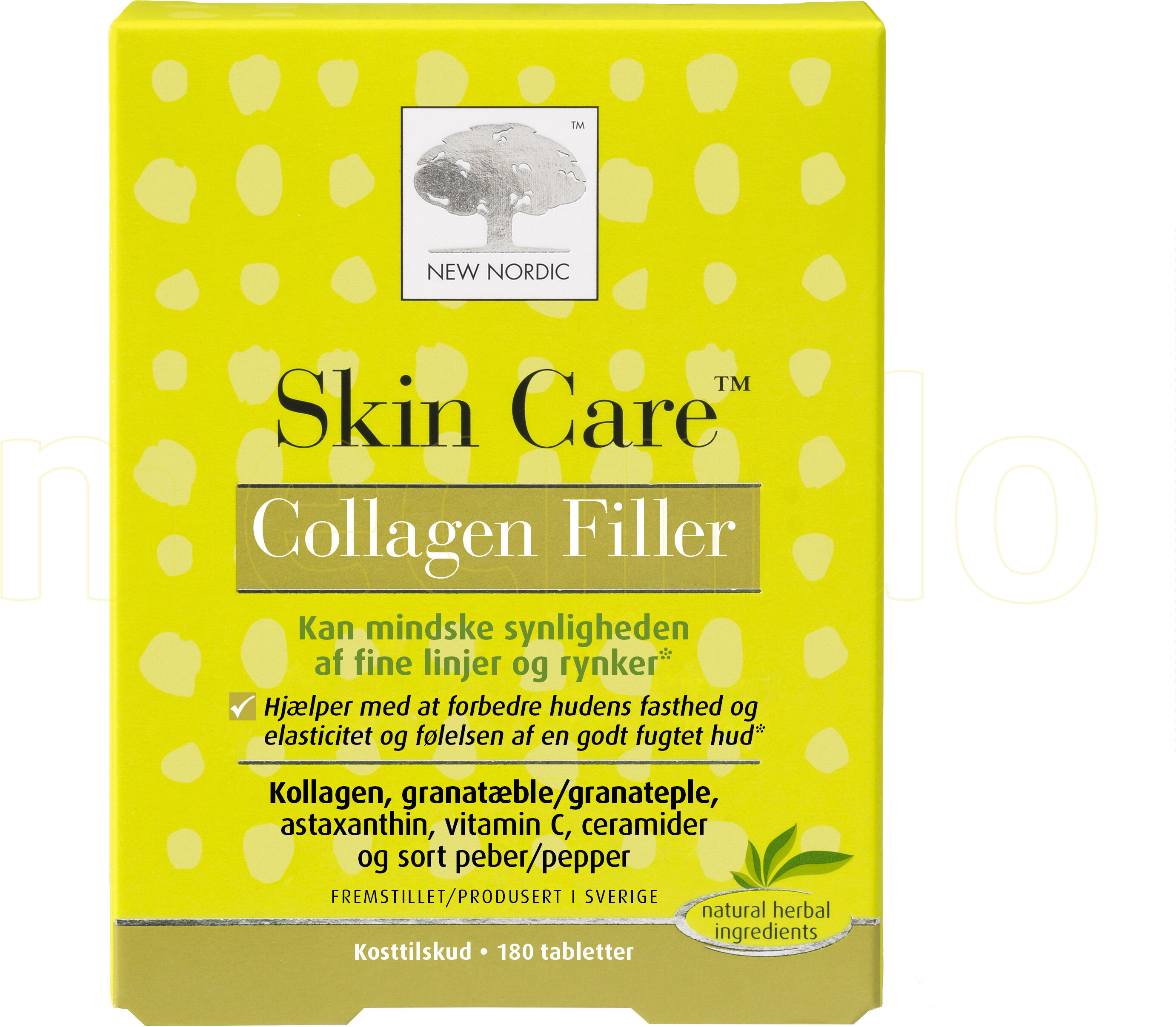 New Nordic Skin Care Collagen Filler - 180 Tabletter