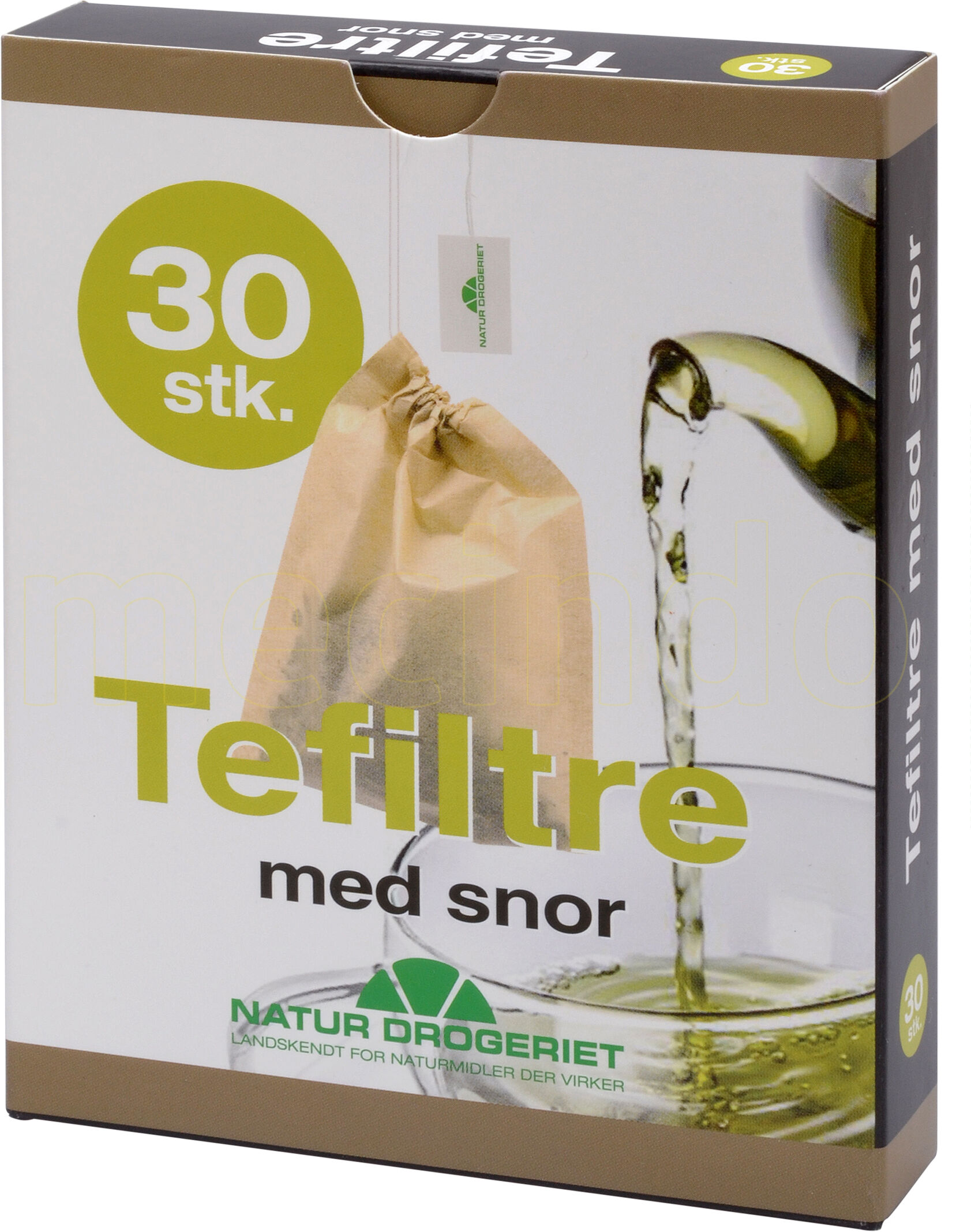 Natur Drogeriet Natur-Drogeriet Tefiltre Med Snor Engangsfilter, Ubleget - 30 stk