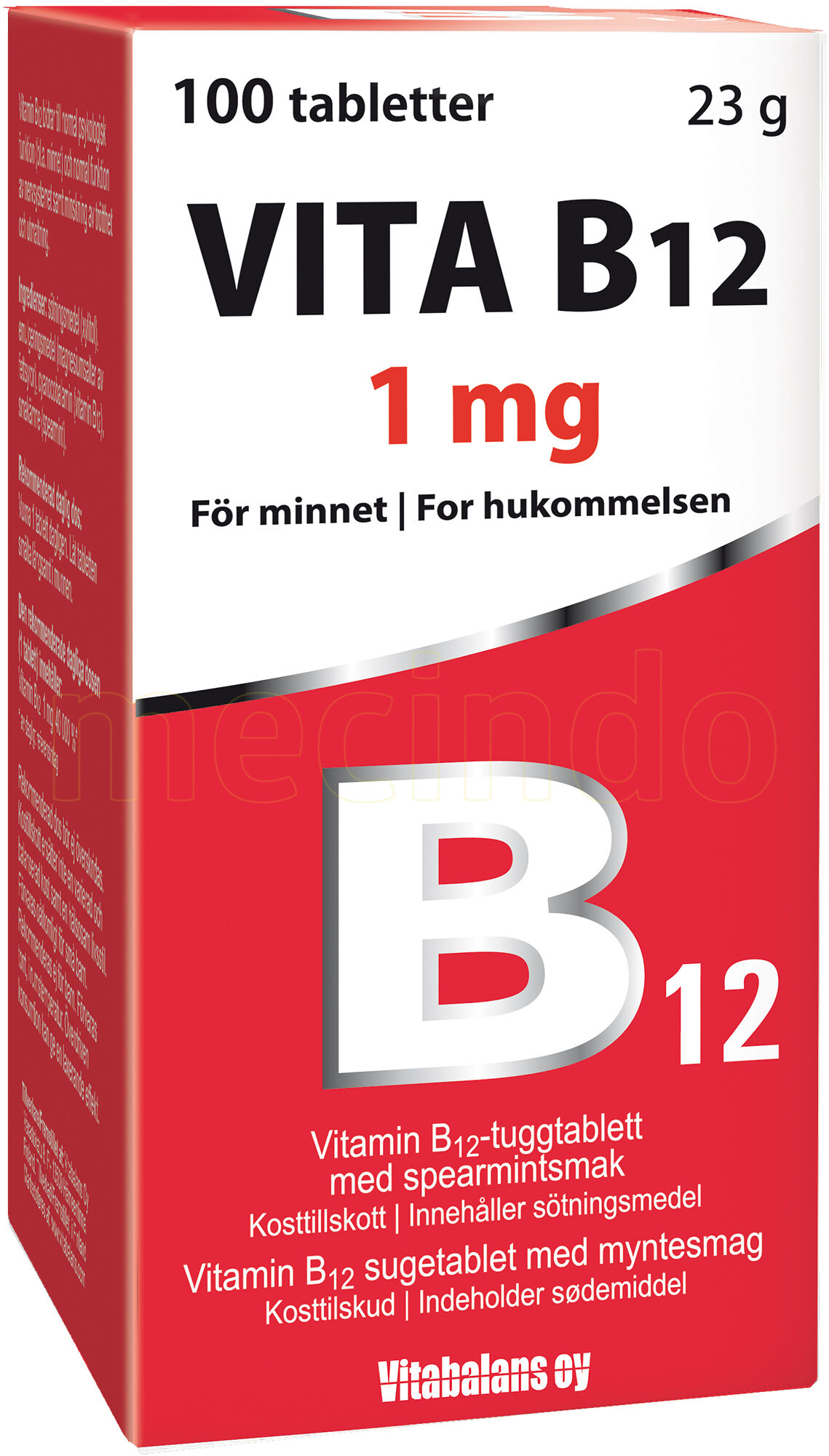 Vitabalans Vita B12 - 1000 mcg - 100 Tabletter