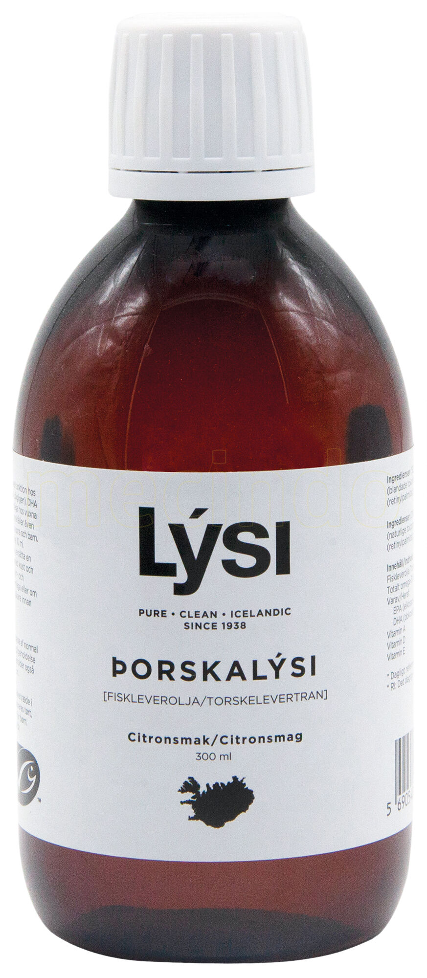 Bornholms Lysi Torskeleverolie Citrus - 300 ml