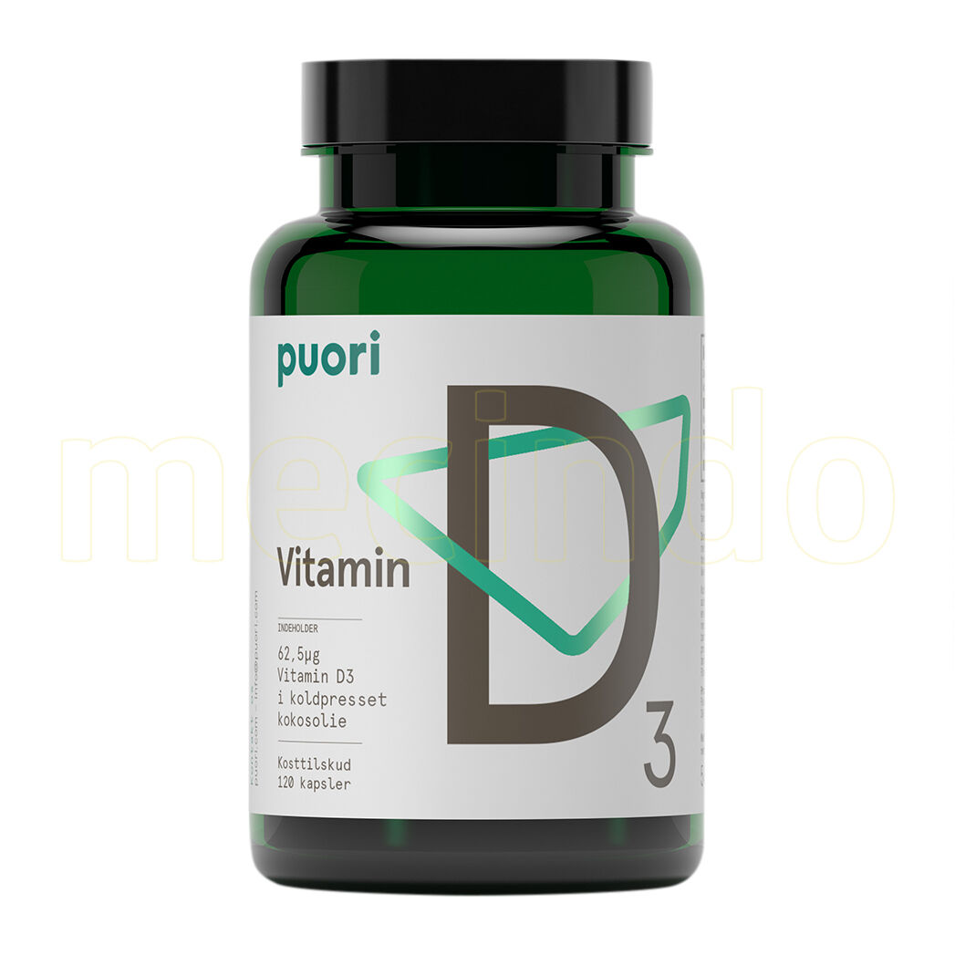 Puori Vitamin D3 62,5mcg - 120 Kapsler