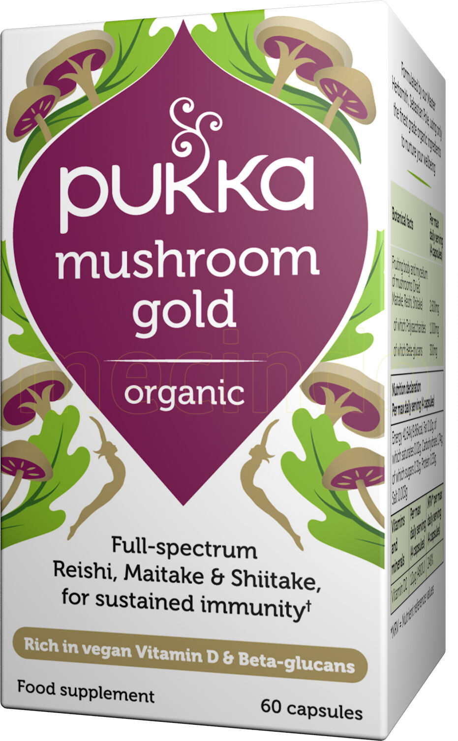 Pukka Organic Mushroom Gold - 60 Kapsler