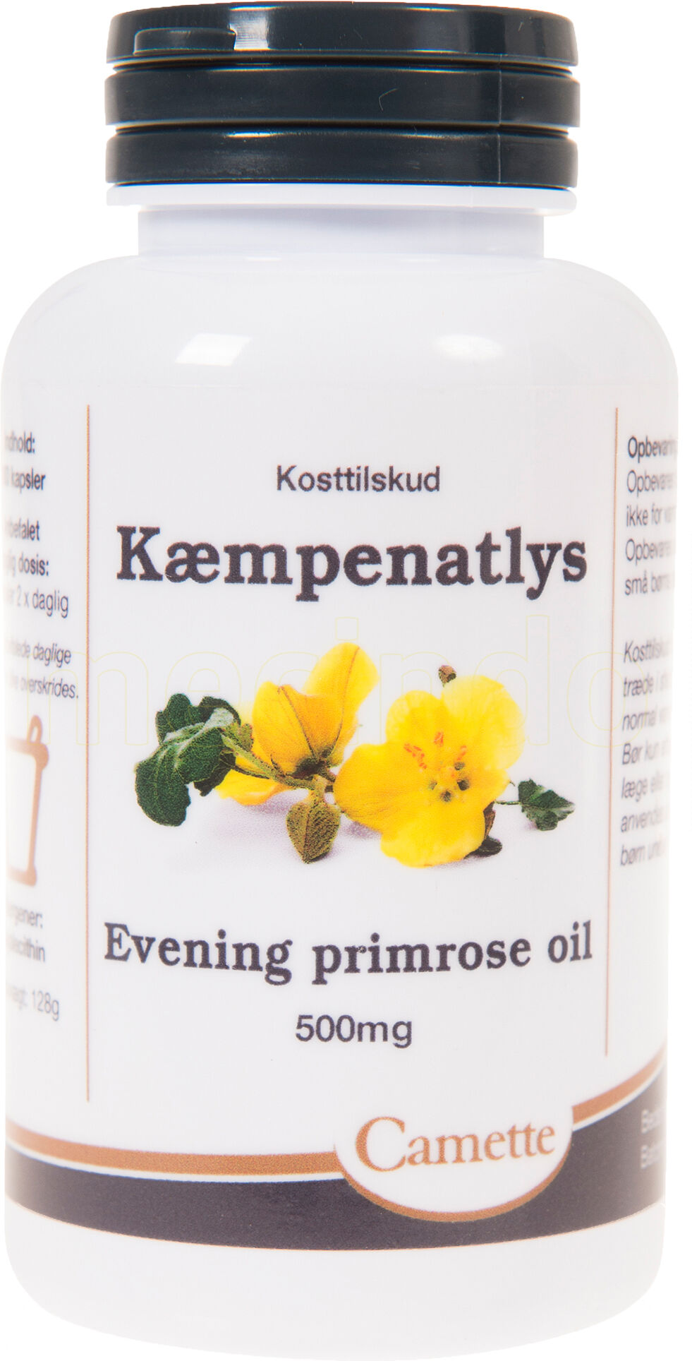 Camette Kæmpenatlysolie Evening Primrose oil - 500 mg - 180 Kapsler