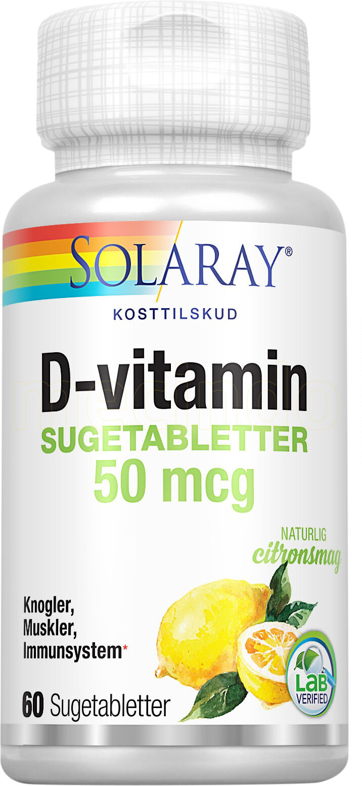 Solaray D-vitamin 50 Mcg - 60 Tablett