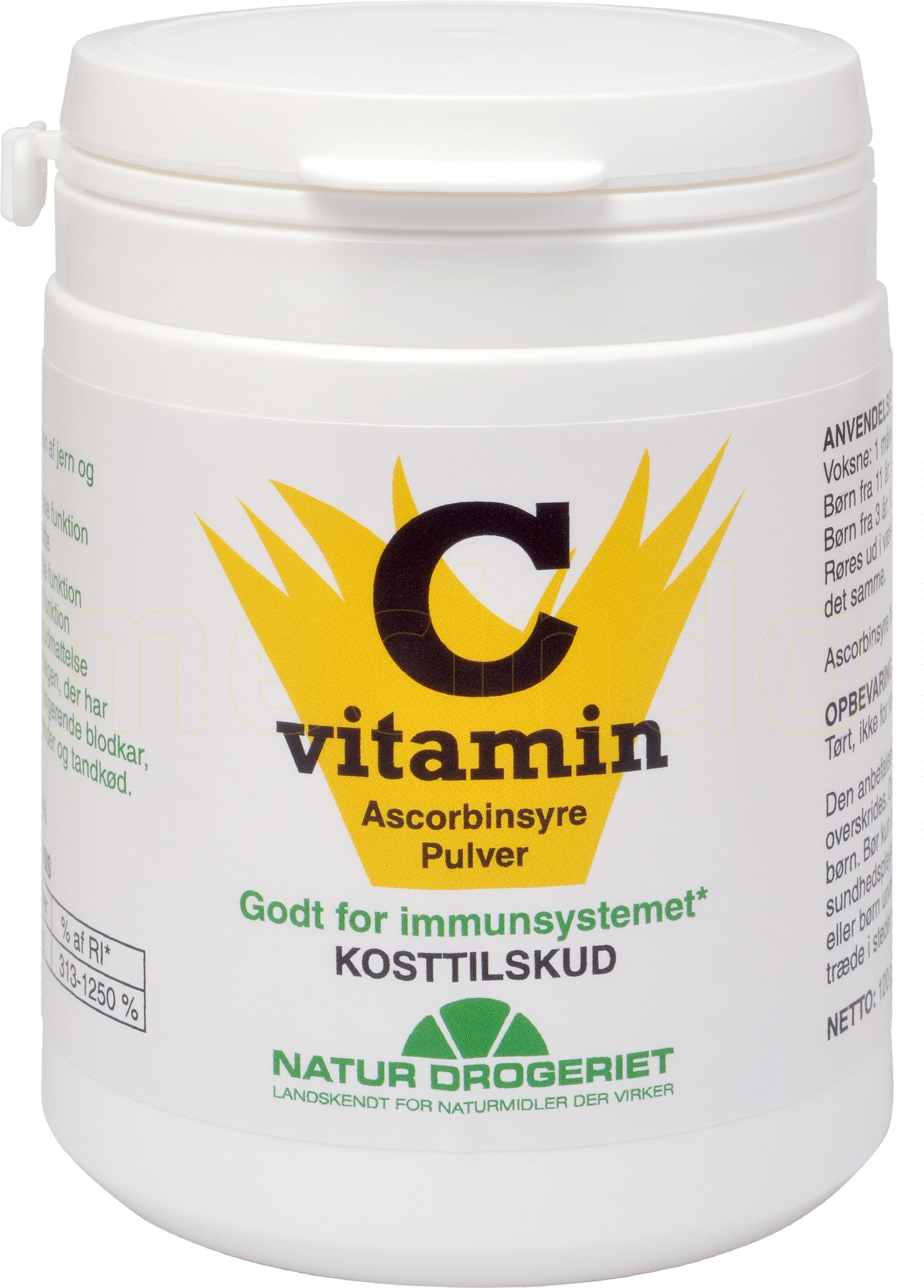 Natur Drogeriet Natur-drogeriet C Vitamin Ascorbinsyre Pulver - 120 g