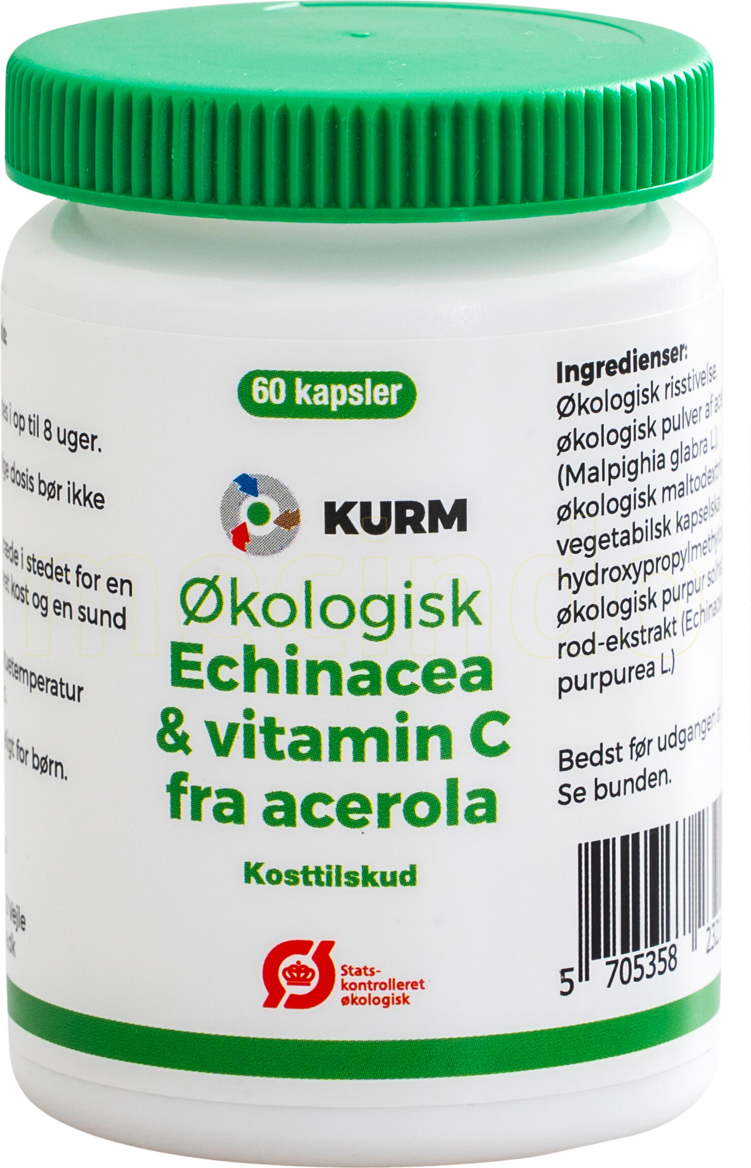 Kurm Ø Echinacea & Vitamin C - 60 Kapsler