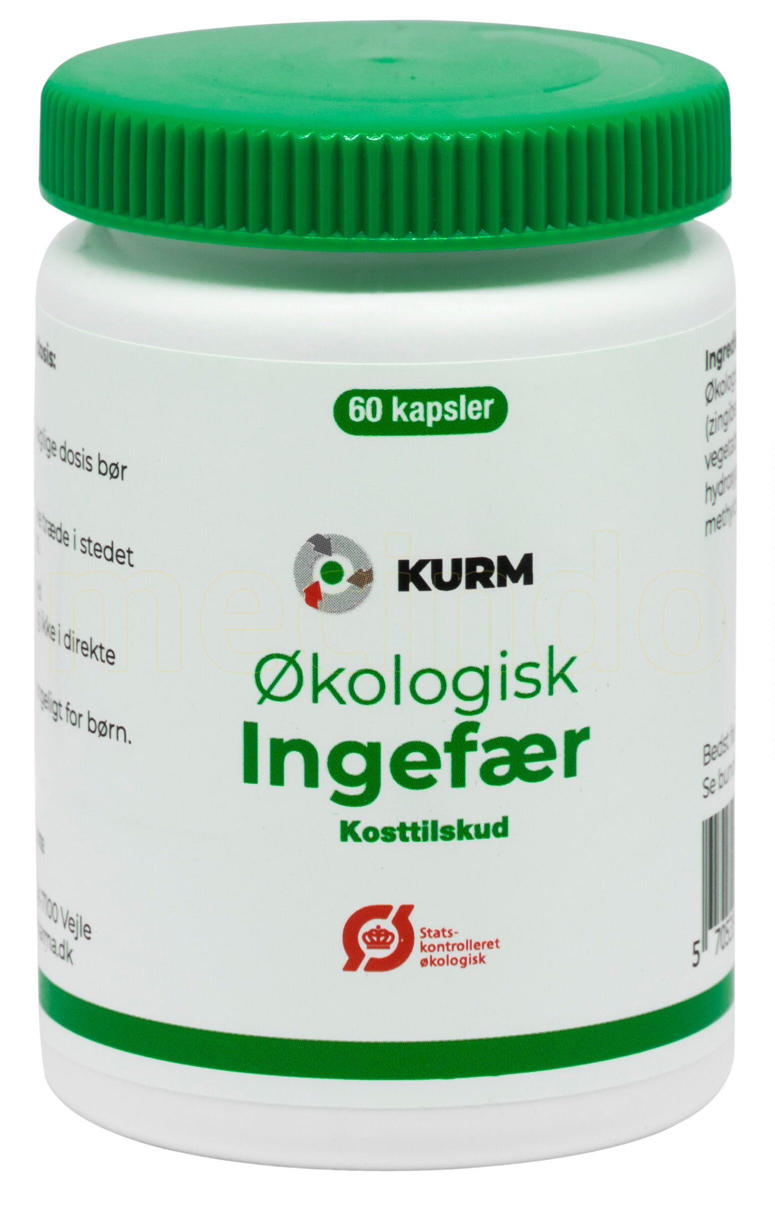 Kurm Ingefær Ø - 60 Kapsler