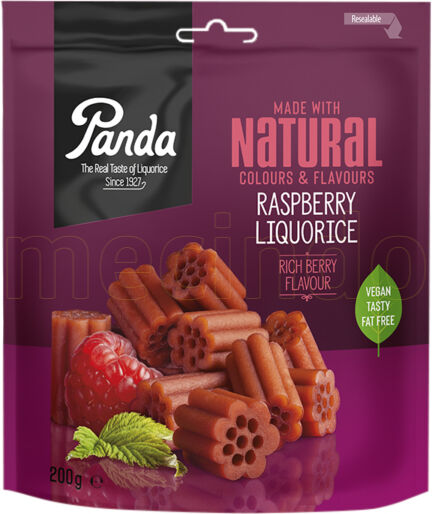 Panda Hindbær Lakrids - 200 g