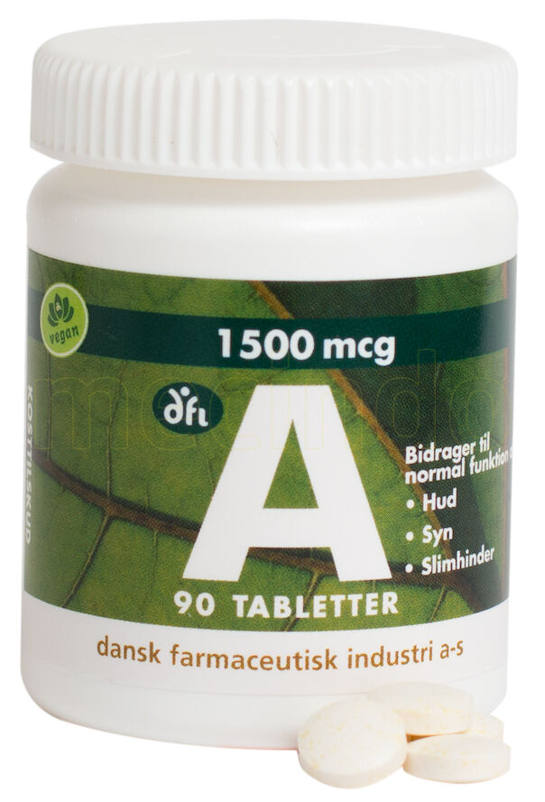 DFI A-vitamin 1500 mcg, 5000 ie - 90 Tabletter