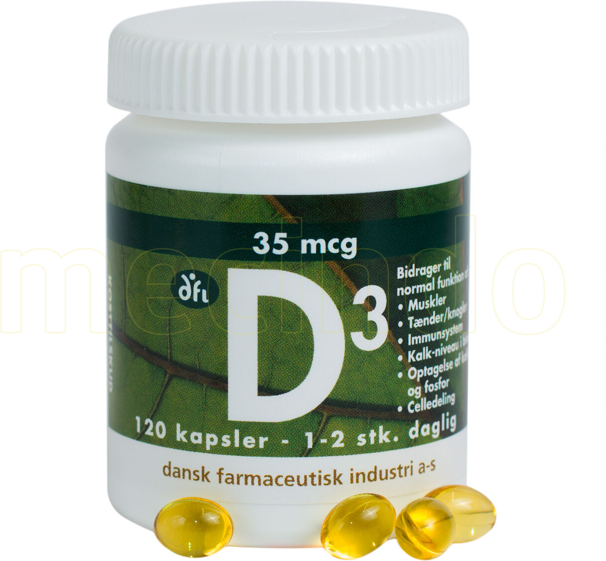 DFI D3-vitamin 35 mcg - 120 Kapsler