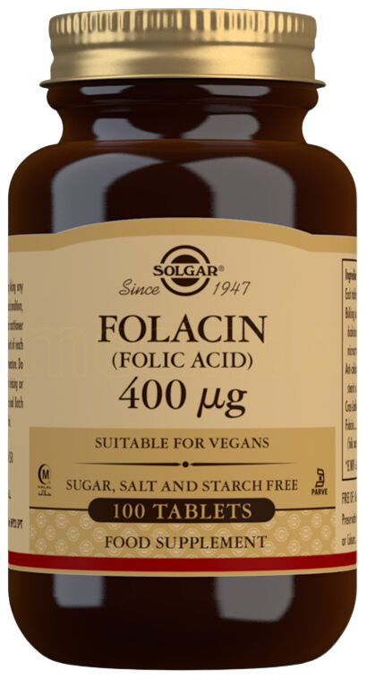 Solgar Folsyre - 400 mcg - 100 Tabletter