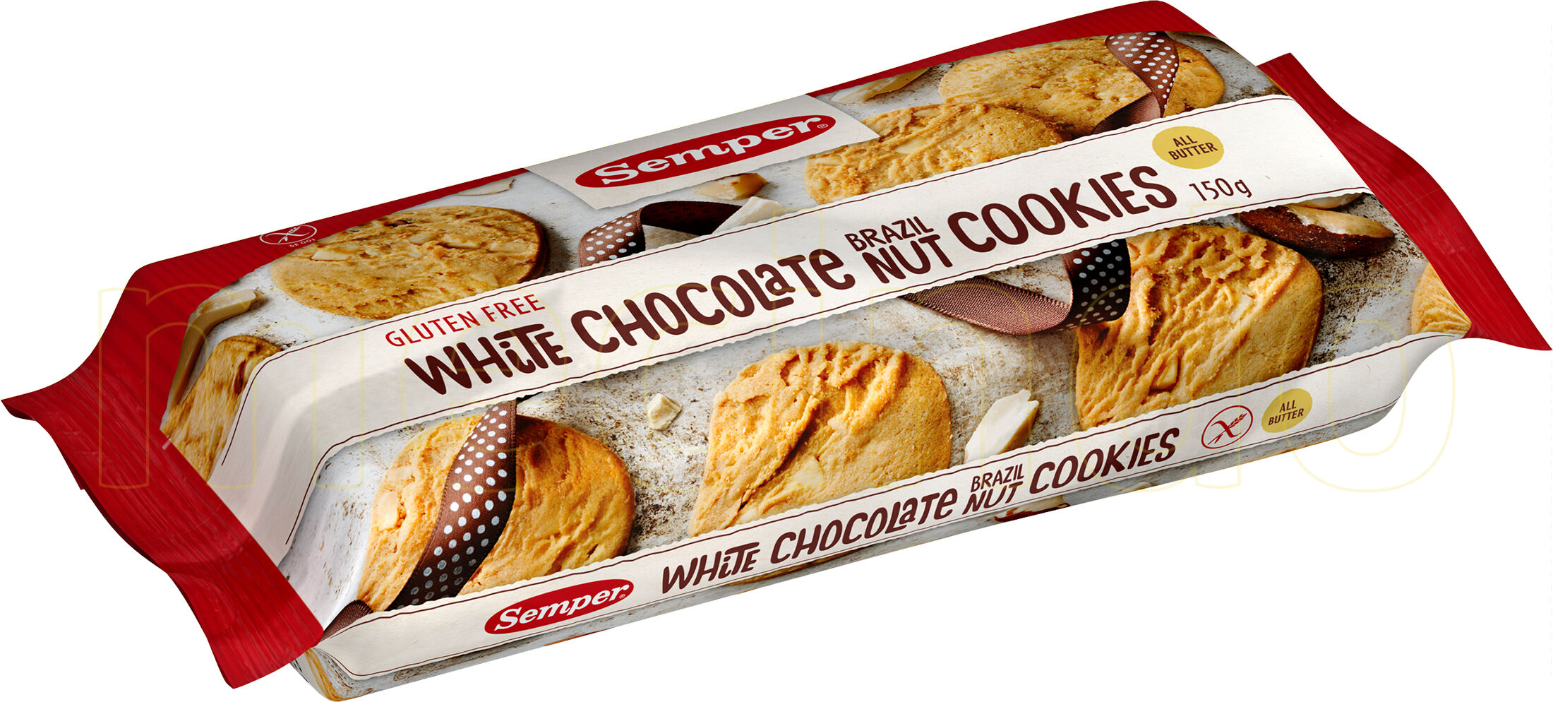 Semper Cookies White chocolate & brazil nut - 150 g