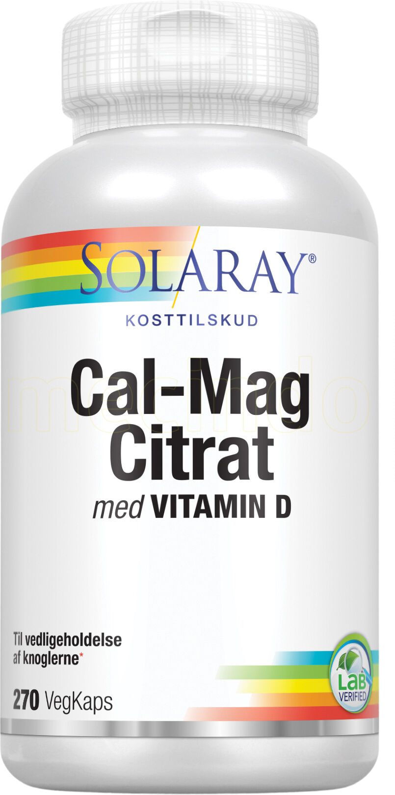 Solaray Cal-Mag Citrat m. D-vitamin - 270 Kapsler