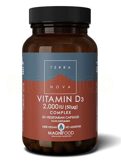 Terranova Vitamin D3, 50 Μg - 50 Kapsler