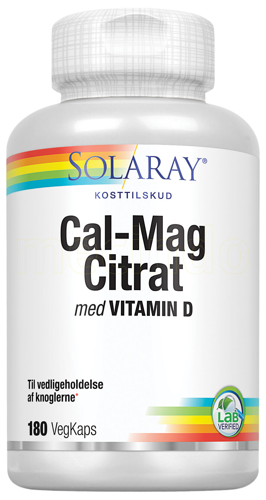 Solaray Cal-Mag Citrat m. D-vitamin - 180 Kapsler