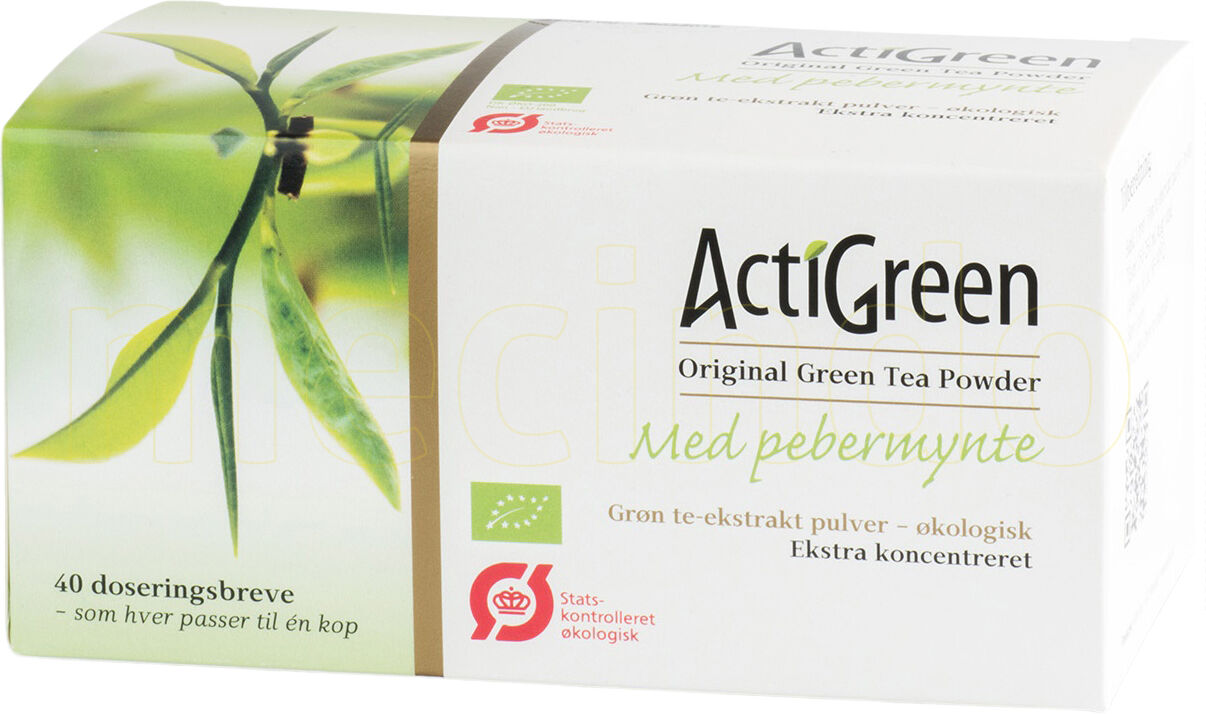 ActiGreen Grønn Te M. Peppermynte Ø - 40 Poser