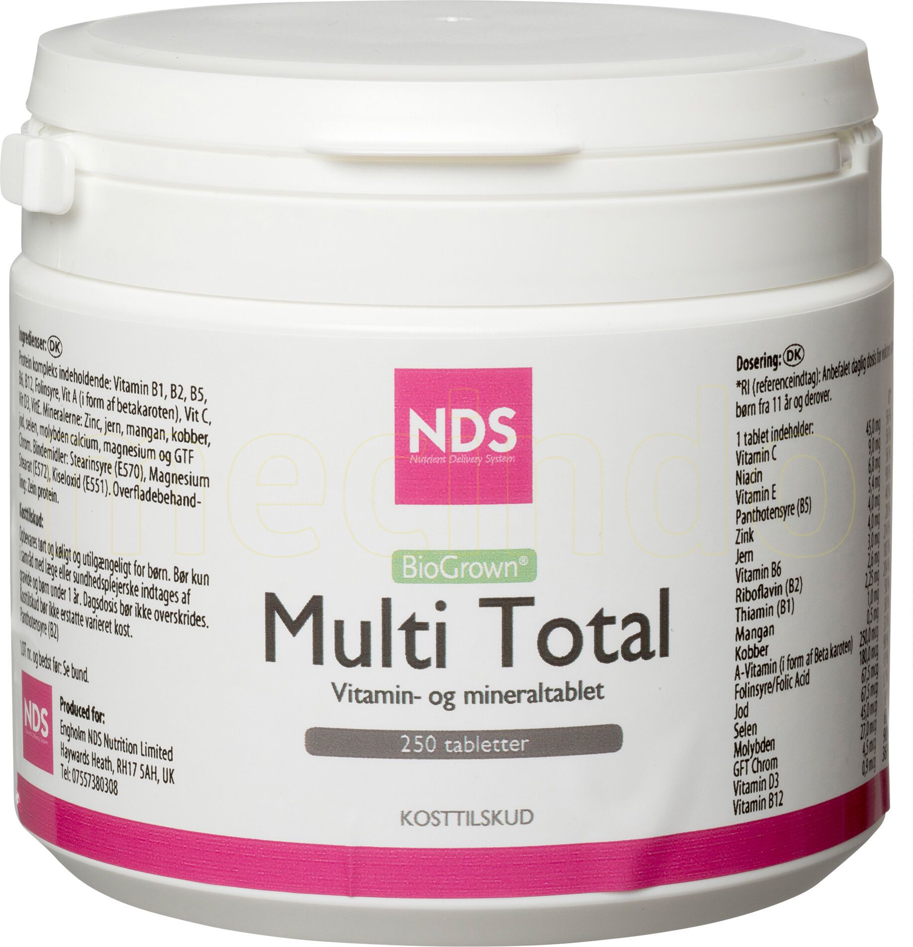 NDS Multitotal Vitamin Og Mineral - 250 Tabletter