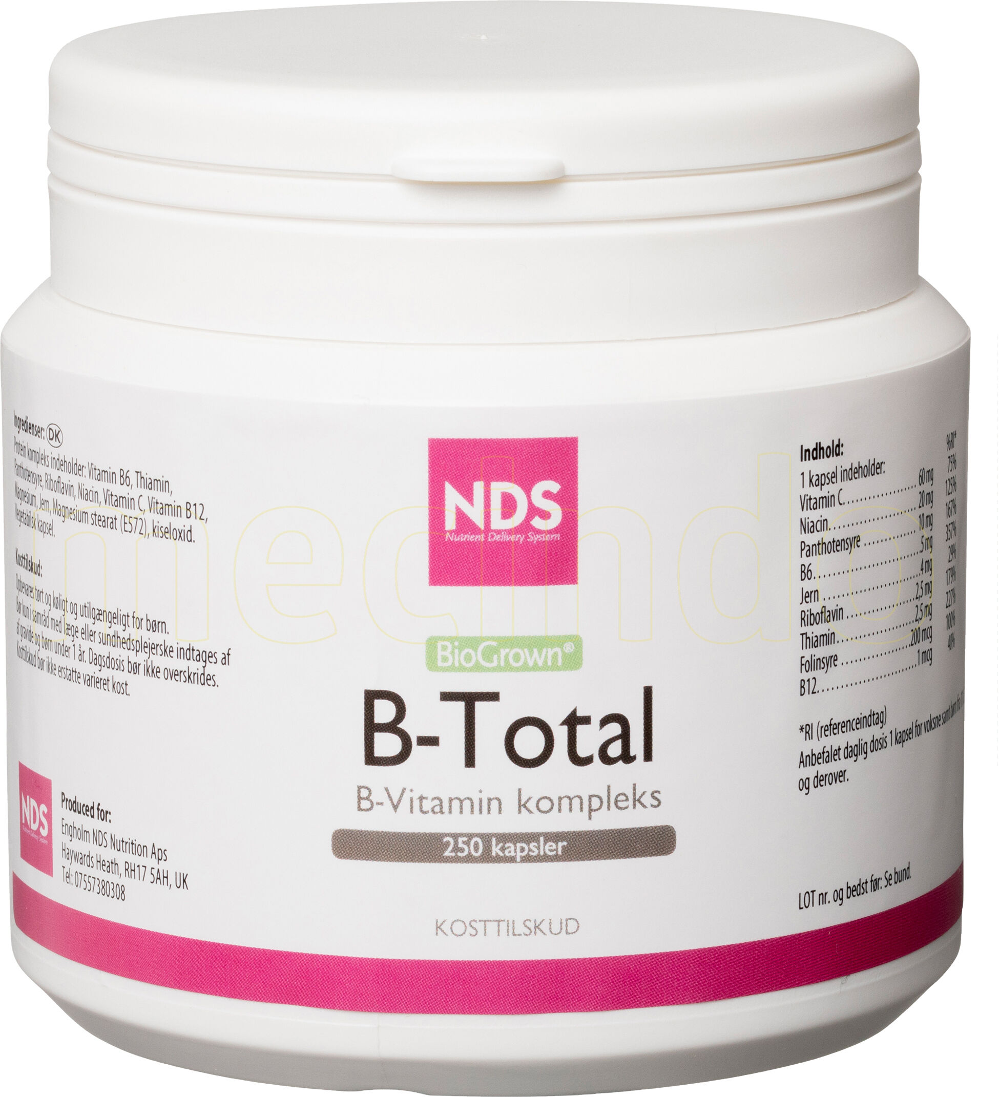 NDS B-Total Vitamin - 250 Tabletter