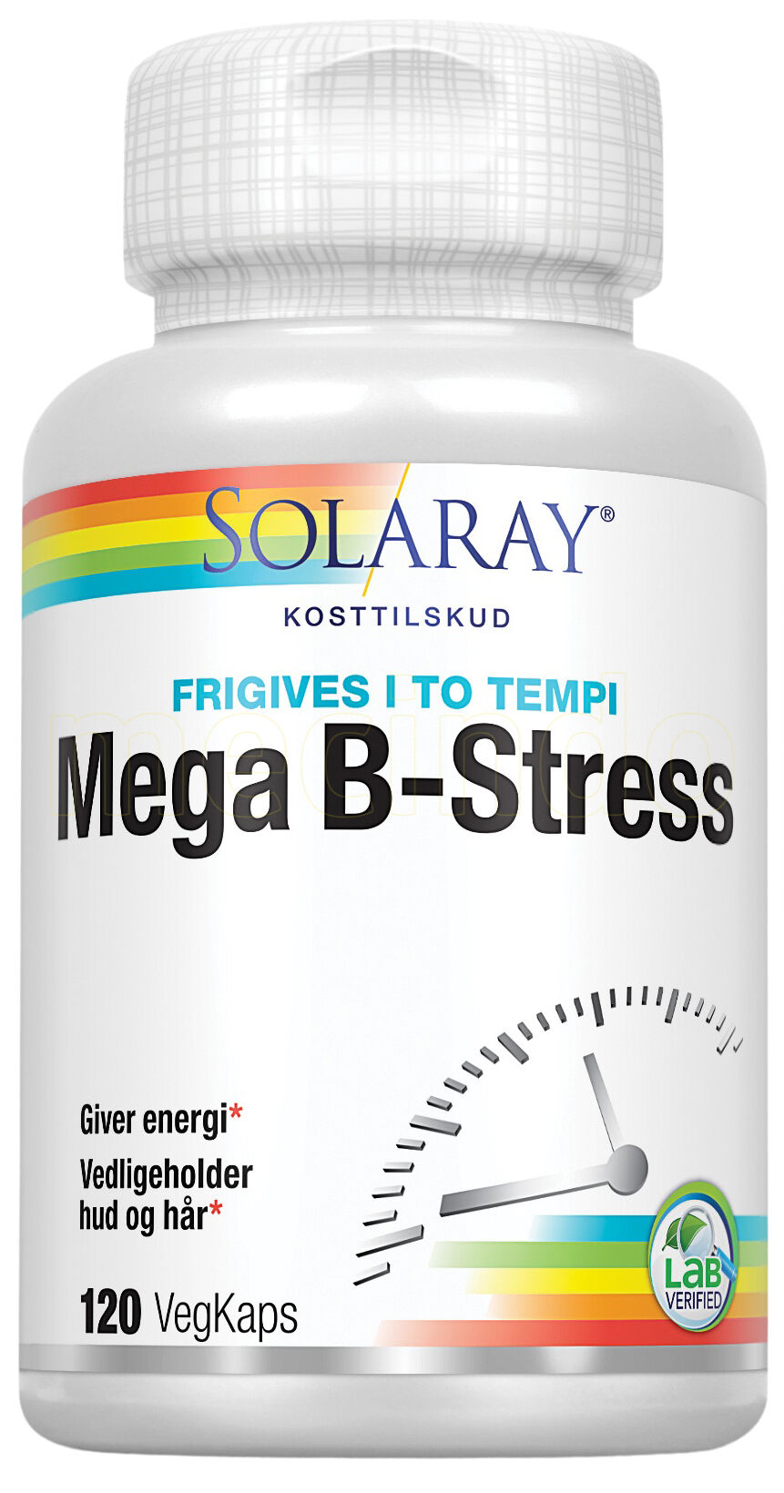 Solaray Mega B-Stress - 120 Kapsler