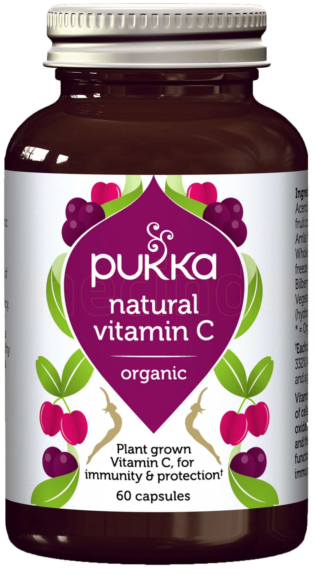 Pukka Naturlig C Vitamin Ø - 60 Kapsler