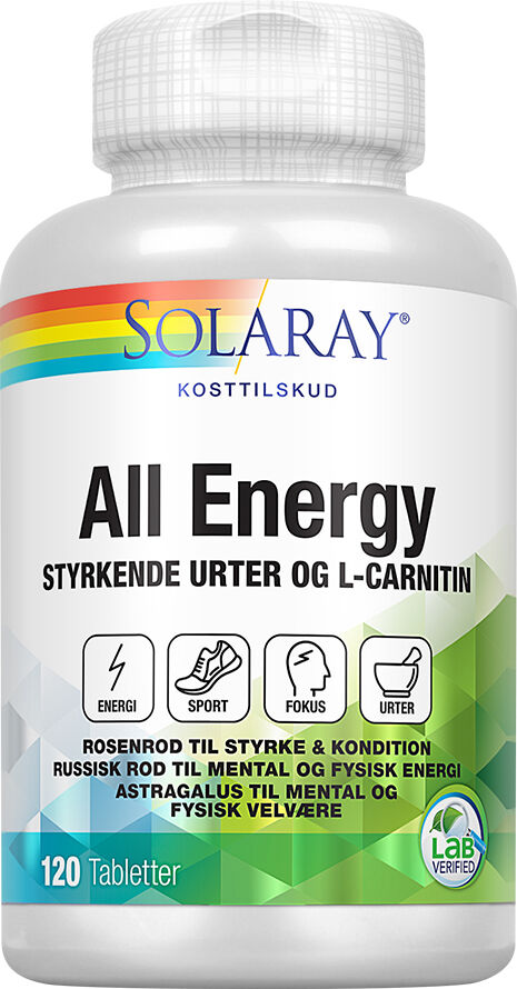 Solaray All Energy - 120 Tabletter