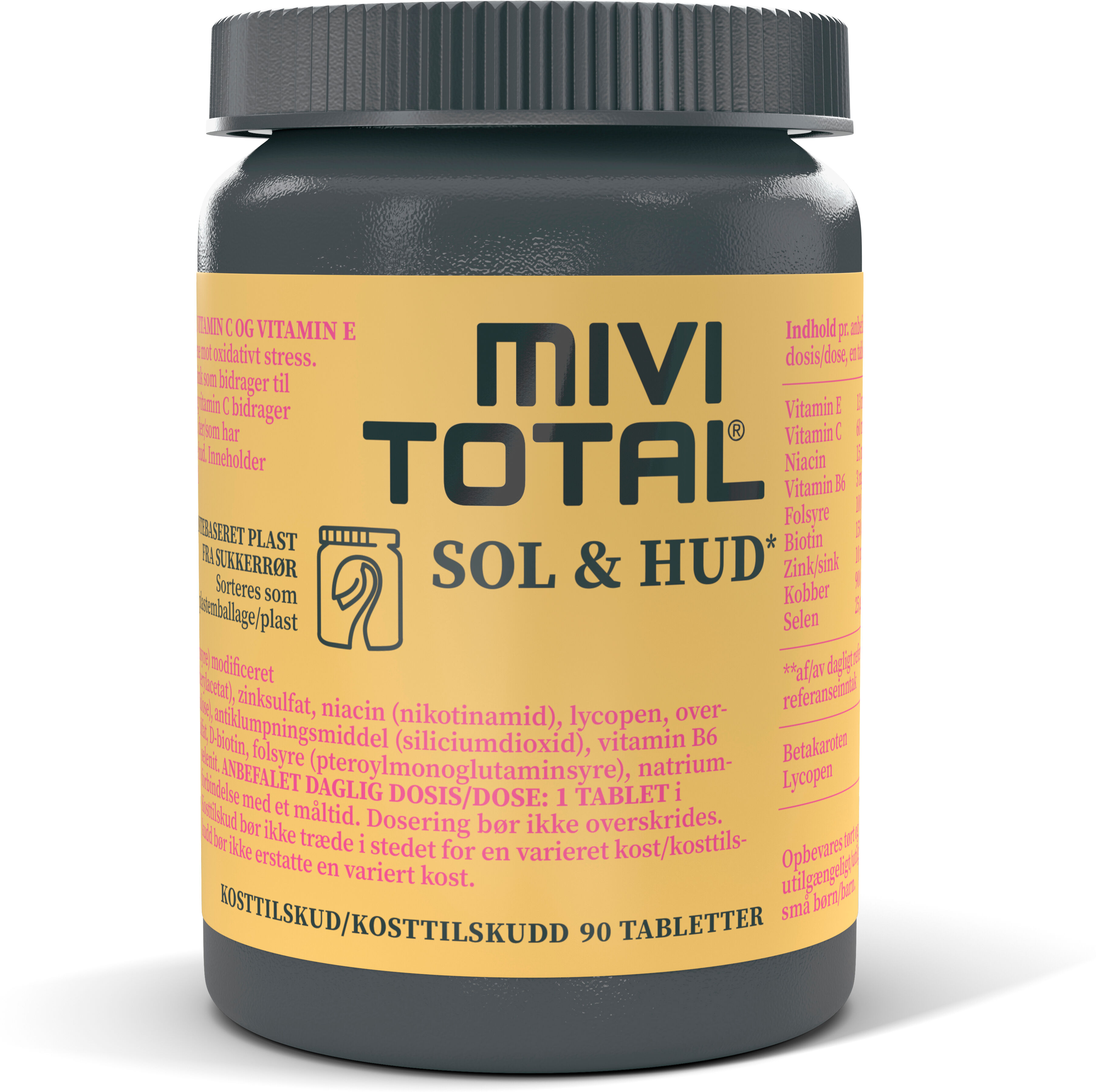 Mivi Total Sol og Hud - 90 Tabletter