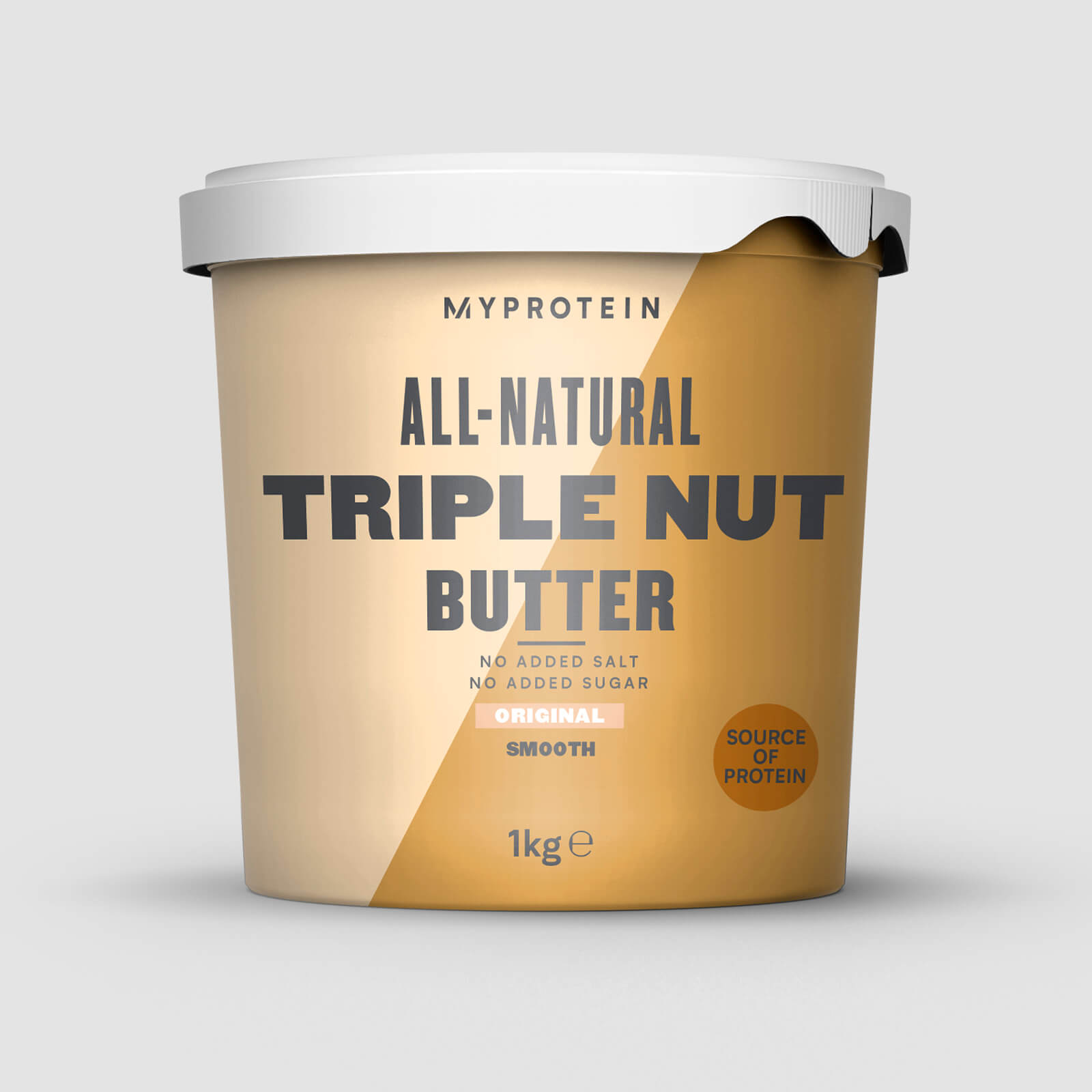 Myprotein Naturlig Trippel-Nøtt Nøttesmør (Peanøtt, Cashew & Mandel) - 1kg