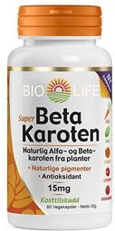 Helsekost Bio life super betakaroten 15 mg 60 kap