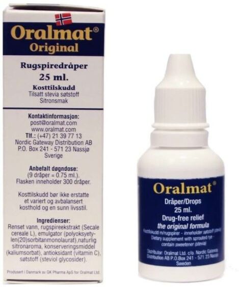 Rugspiredråper 25 ml - Oralmat Original