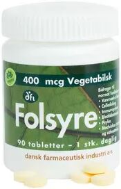 DFI Folsyre 400 mcg - 90 tabletter