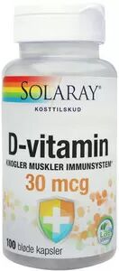 Solaray D-vitamin 30mcg - 100 stk