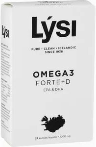 Lýsi Omega-3 Forte + D fra Lýsi – 32 kapsler