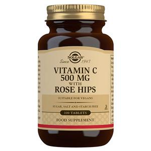 Solgar C-vitamin + Rose Hips 500 mg - 100 tabl