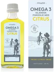 Bornholms Omega-3 flytende fiskeolje Citrus - 240 ml.