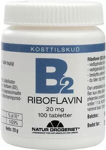 Natur-Drogeriet B2 Riboflavin 20 mg - 100 tab