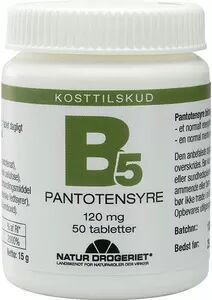 Natur-Drogeriet Pantotensyre 120 mg - 50 tabl.