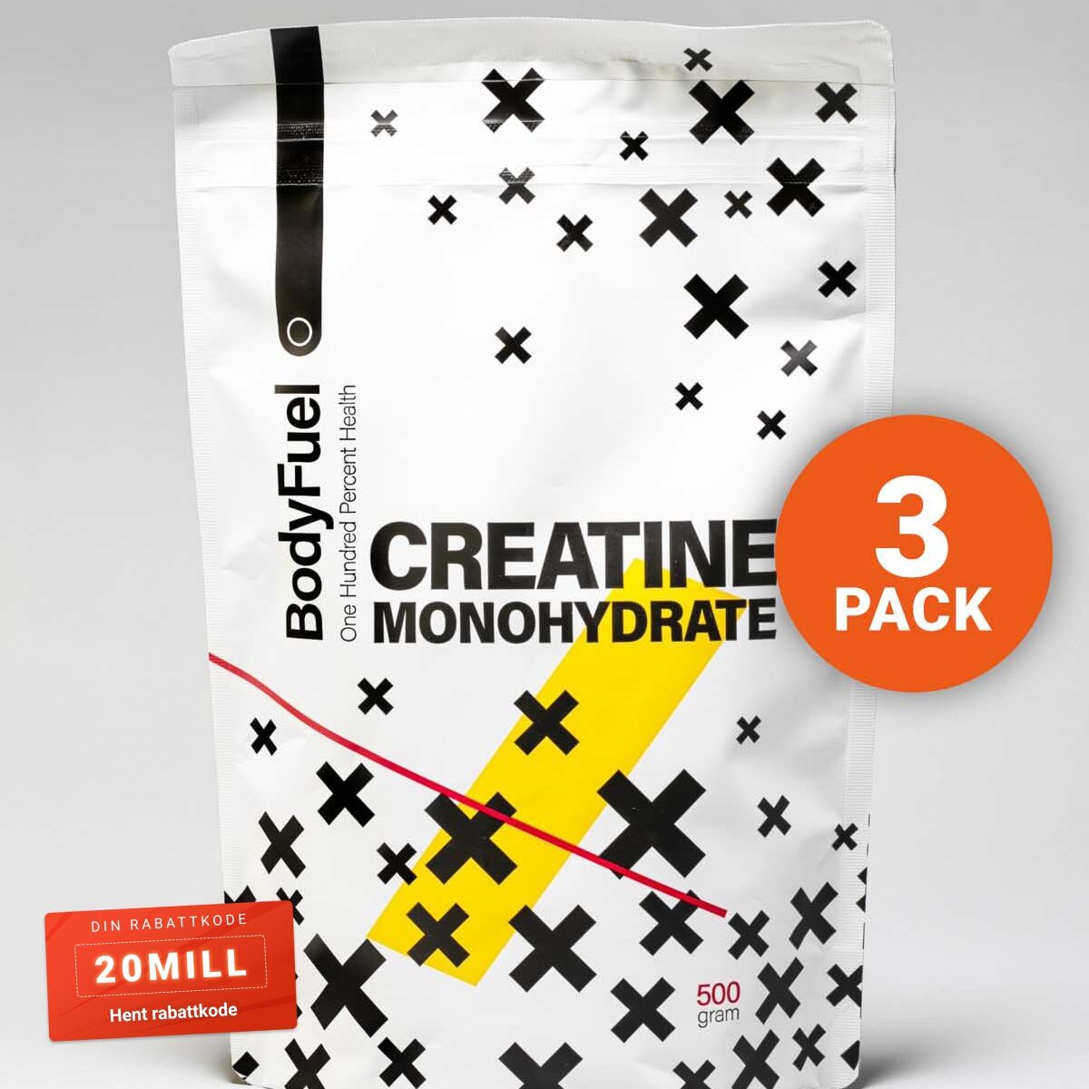 BodyFuel Creatine Monohydrate 500g (3-pack)