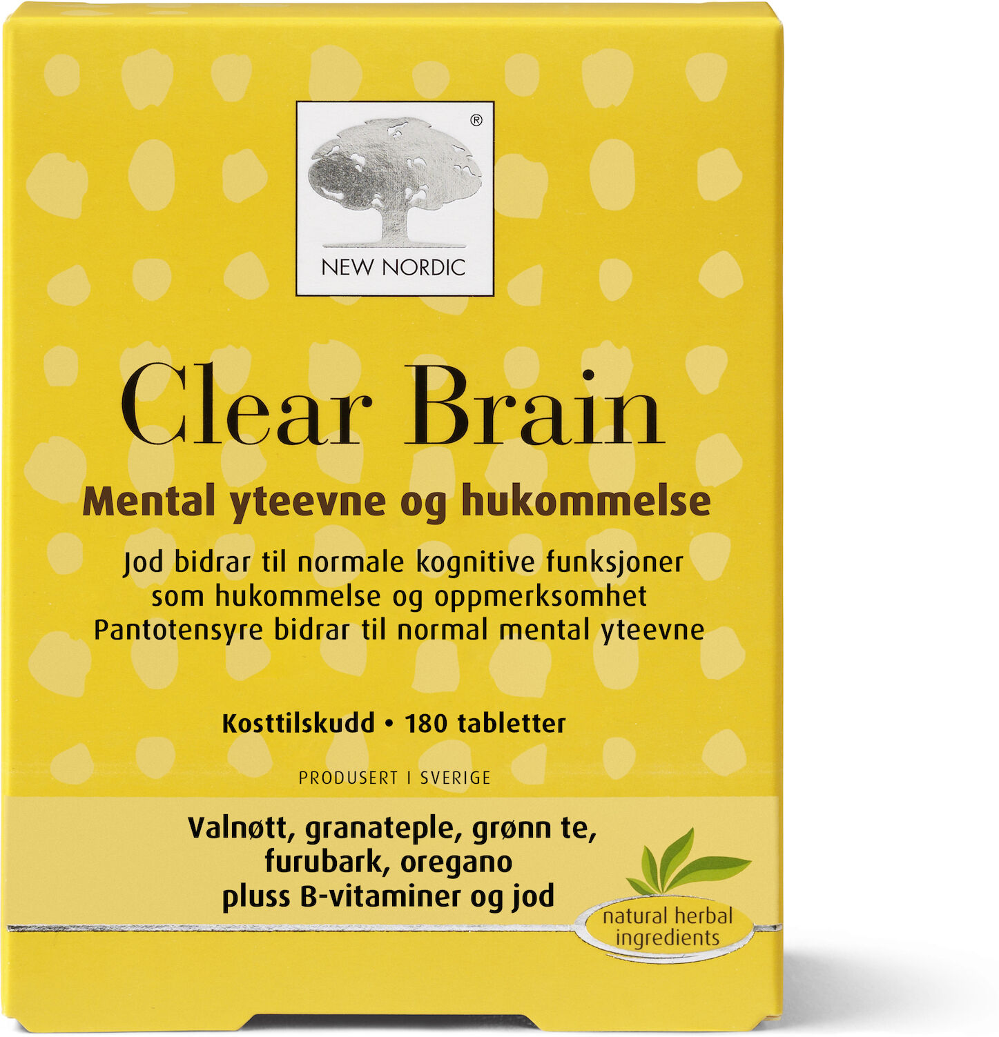 New Nordic Clear Brain 180 Tabletter