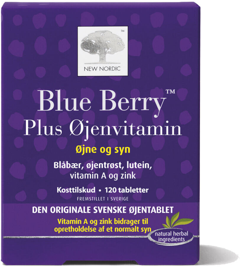 New Nordic Blue Berry Plus Øyevitamin 120 Tabletter