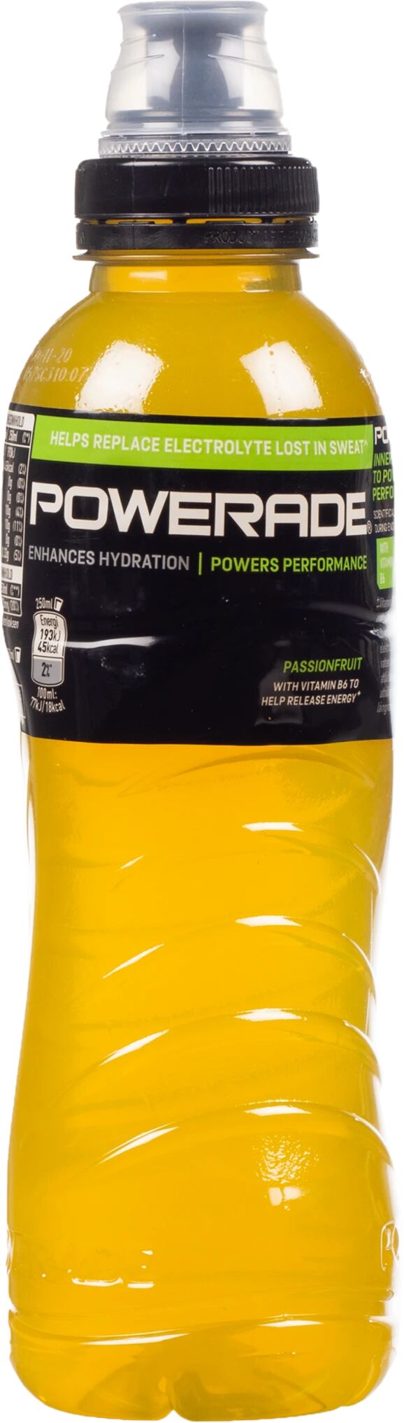 Powerade 0,5 L, energidrikk 50cl Paassion Fruit